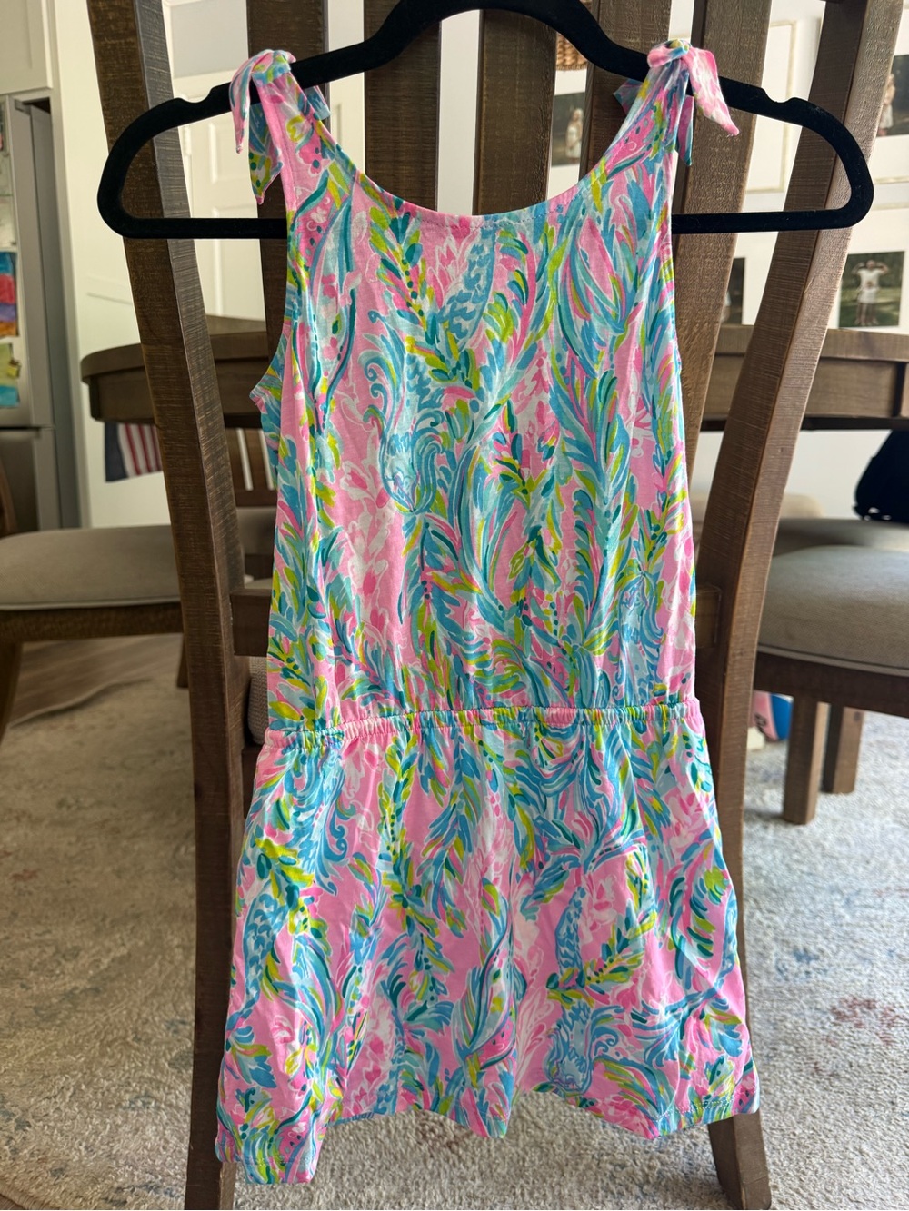 Lilly Pulitzer Pink Multi Tropical Print Sleeveless Romper